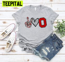 Ohio State Peace Love Buckeyes Trending Unisex T-Shirt