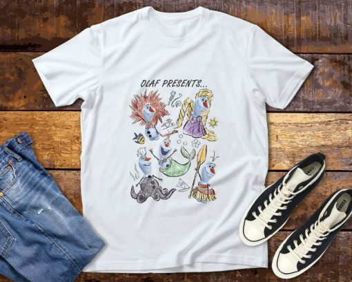 Olaf Presents Classic Costume Sketches Disney T-Shirt