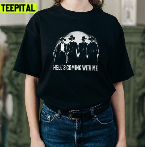 Ombstone Doc Holiday Hell’s Coming With Me Tombstone Unisex T-Shirt