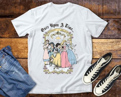 Once Upon A Time Vintage Group Princess Portrait Disney T-Shirt