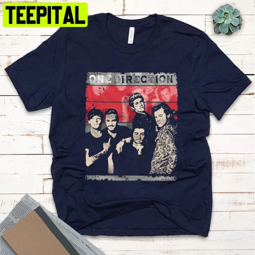 One Direction Pop Rock Band Vintage Art Unisex Shirt