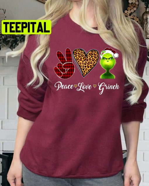 Peace Love Grinch Christmas Grinch Trending Unisex Shirt