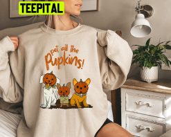 Pet All The Pupkins Ghost Dog Halloween Trending Unisex Shirt