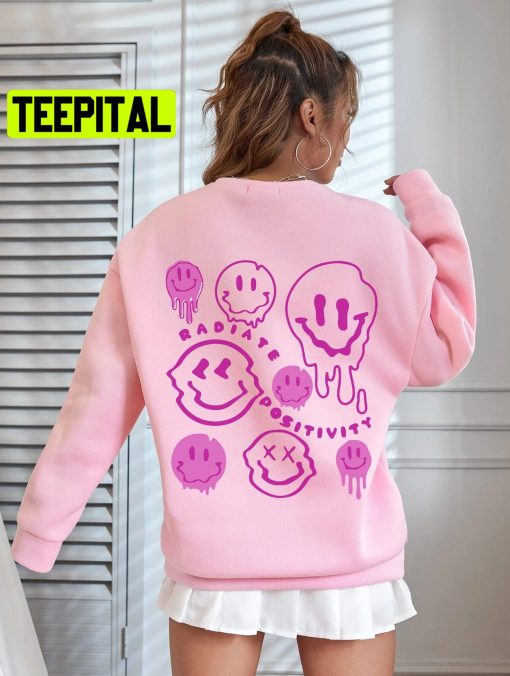 Pink Style Drippy Smiley Unisex Sweatshirt