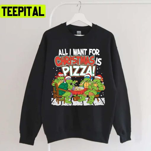 Pizza For Christmas Teenage Mutant Ninja Turtles Unisex T-Shirt