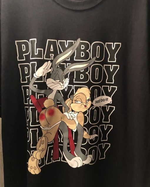 Playboy Just Do It Bugs Bunny And Lola Looney Tunes Playboy Just Do It Playboy Boy Girl Unisex T-Shirt