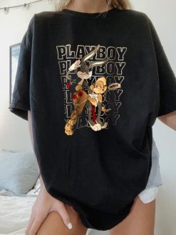 Playboy Just Do It Bugs Bunny And Lola Looney Tunes Playboy Just Do It Playboy Boy Girl Unisex T-Shirt