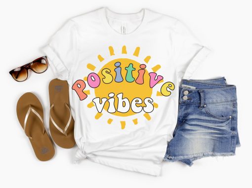 Positive Vibes Illustration Unisex T-Shirt