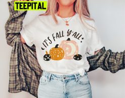 Pumpkin Its Fall Yall Shirt Design Trending Unisex Shirt