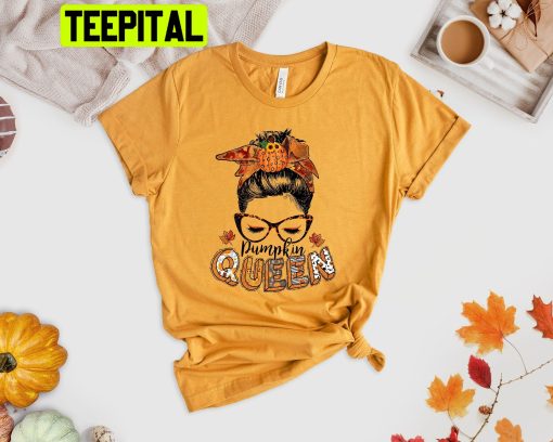 Pumpkin Queen Hallothankmas Trending Unisex Shirt