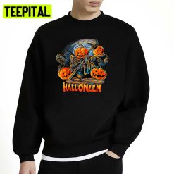 Pumpkin Skeleton Monster Halloween Unisex Sweatshirt