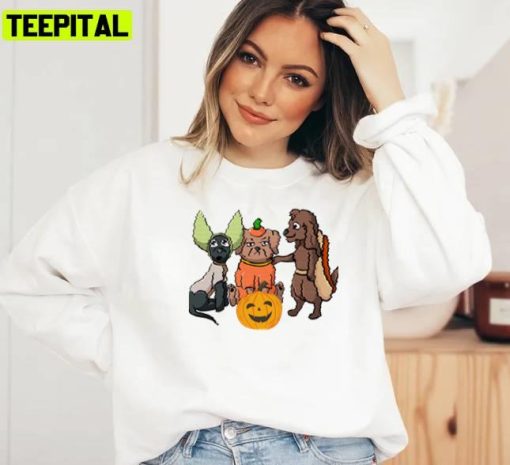 Puppies Meme Pumpkin Halloween Spooky Night Unisex Sweatshirt