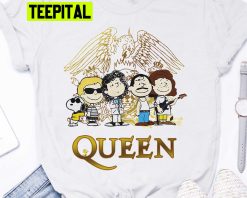 Queen Band Peanuts Comic Style Snoopy Dog For Fan Trending Unisex T-Shirt