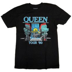 Queen Tour 80 Retro Design 100 Officially Licensed Unisex T-Shirt