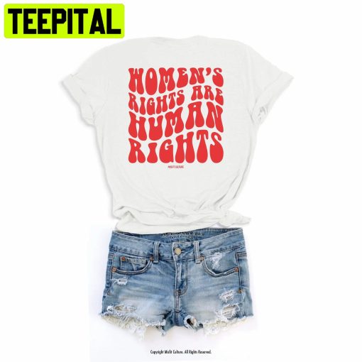 Red Art Women’s Rights Are Human Rights Unisex Shirt