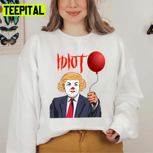 Red Ballon Trump Funny It Clown Halloween Spooky Night Unisex Sweatshirt