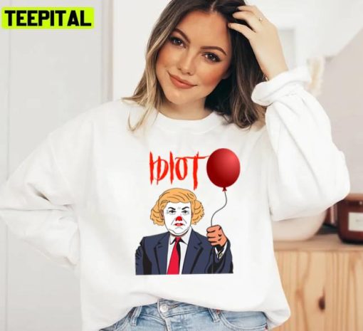 Red Ballon Trump Funny It Clown Halloween Spooky Night Unisex Sweatshirt