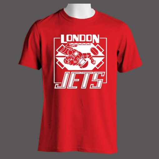 Red Dwarf London Jets Jupiter Mining Corporation Mens Red Black Gray T-Shirt