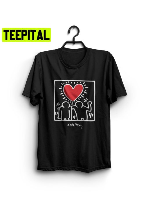 Red Heart Keith Haring Unisex Shirt