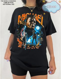 Retro Michael Myers Vintage Michael Myers Homage Jason Voorhees Horror Halloween Unisex T-Shirt