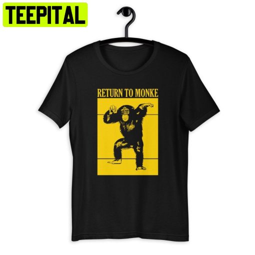 Return To Monkey Yellow In Black Trending Unisex T-Shirt