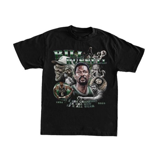 Rip Bill Russell Legend Baseketball 90s Unisex T-Shirt