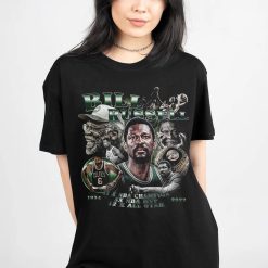 Rip Bill Russell Legend Baseketball 90s Unisex T-Shirt