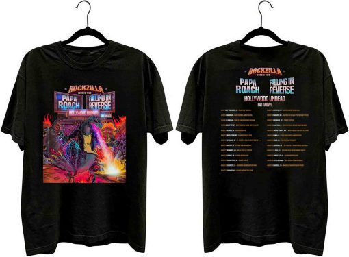 Rockzilla Summer Tour 2022 Concert Tour Falling In Reverse Papa Roach Bad Wolves Unisex T-Shirt