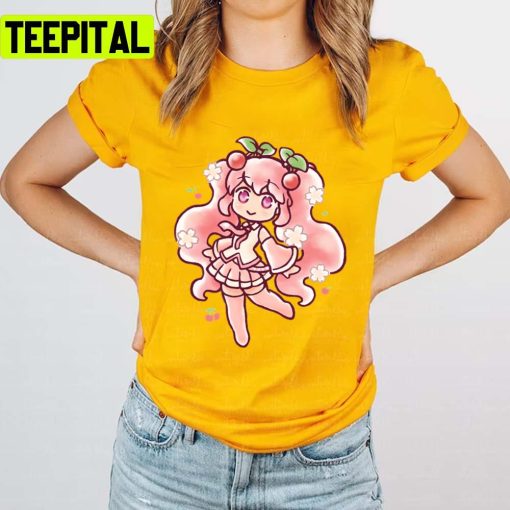 Sakura Hatsune Miku Illustration Unisex T-Shirt