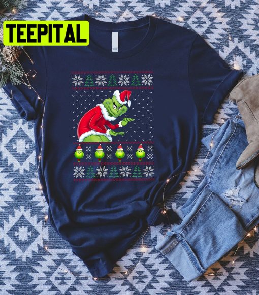 Santa Grinch Ugly Christmas Trending Unisex Shirt