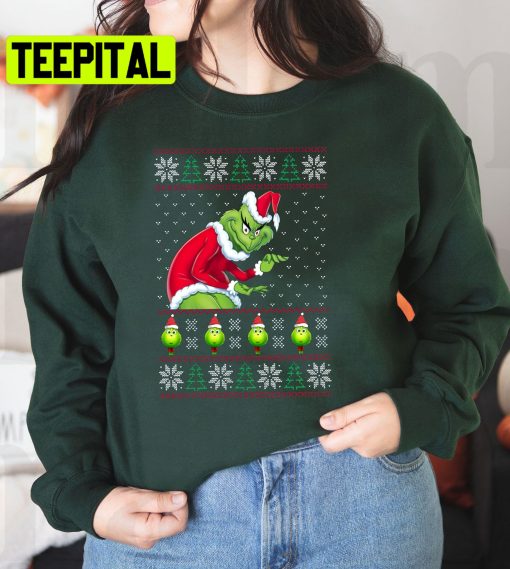 Santa Grinch Ugly Christmas Trending Unisex Shirt