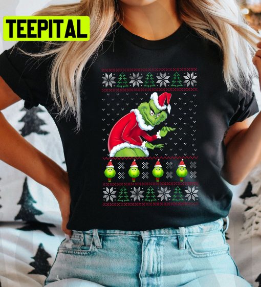 Santa Grinch Ugly Christmas Trending Unisex Shirt