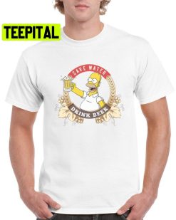 Save Water Drink Beer Simpson Trending Unisex Shirt