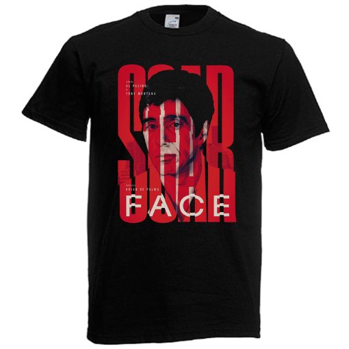 Scarface Tony Montana Gangster Mafia Mens Black Navy T-Shirt