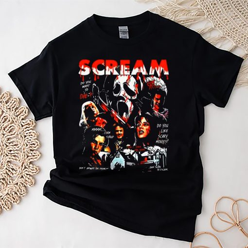 Scream Movie Ghostface Billy Loomis Stu Macher Sidney Prescott Halloween Unisex T-Shirt