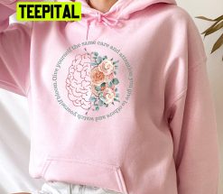 Self Care Mental Health Flower Vintage Trending Unisex Hoodie