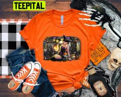 Sexy Witch Halloween And Pumpkin Unisex T-Shirt