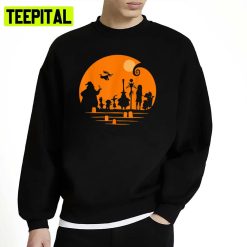 Silhouette Orange Design The Nightmare Before Christmas Halloween Unisex Sweatshirt