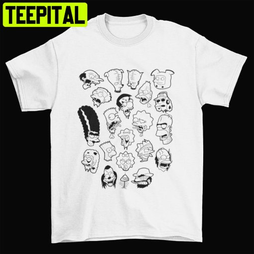 Simpson Heads Funny Art Trending Unisex Shirt