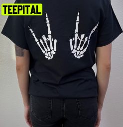 Skeleton Hand Black Metal Unisex T-Shirt