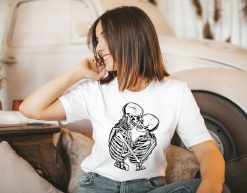 Skeleton Kissing Romance Shirt