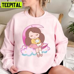 Slumber Bee On The Moon Bee And Puppycat Unisex Sweatshirt