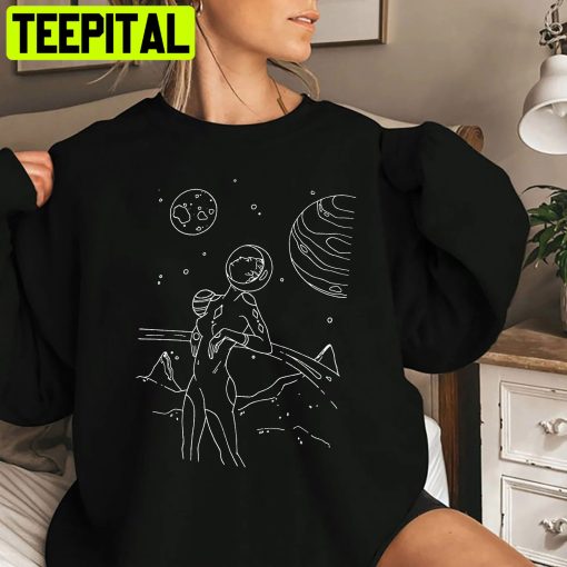 Space Girl Cute Drawing Unisex Shirt