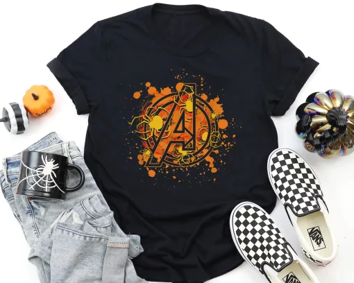 Spiders Halloween Marvel Comics Holiday Avengers Spooky Unisex T-Shirt