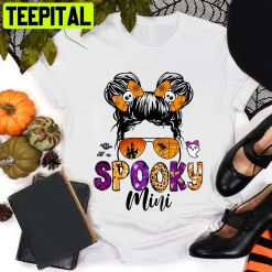 Spooky Mini Cute Messy Bun Girl Halloween Trending Unisex Shirt