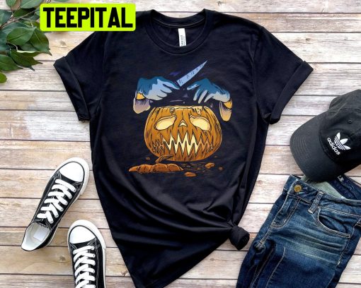 Spooky Pumpkin Halloween Unisex T-Shirt