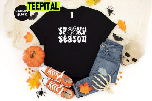 Spooky Season Halloween Party With 2 Ghosts Unisex T-Shirt