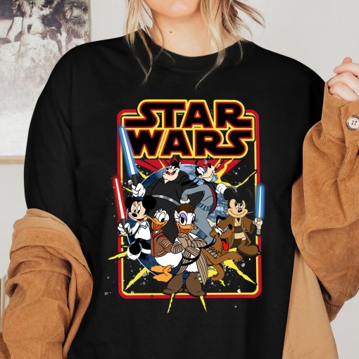 Star Wars Mickey Characters Vacation Disney Halloween New Art T-Shirt