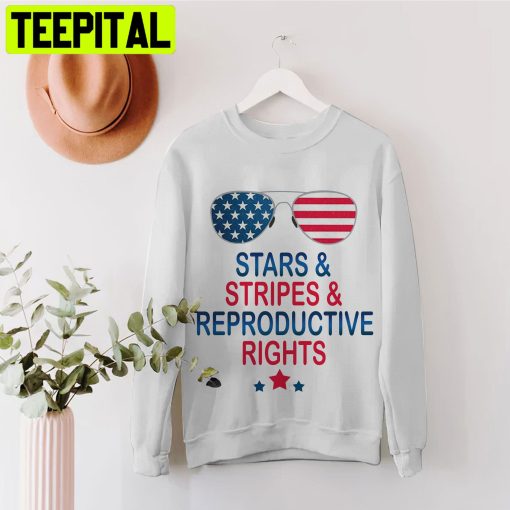Stars Stripes And Reproductive Rights America Flag Glass Unisex Shirt