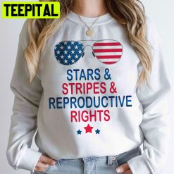 Stars Stripes And Reproductive Rights America Flag Glass Unisex Shirt